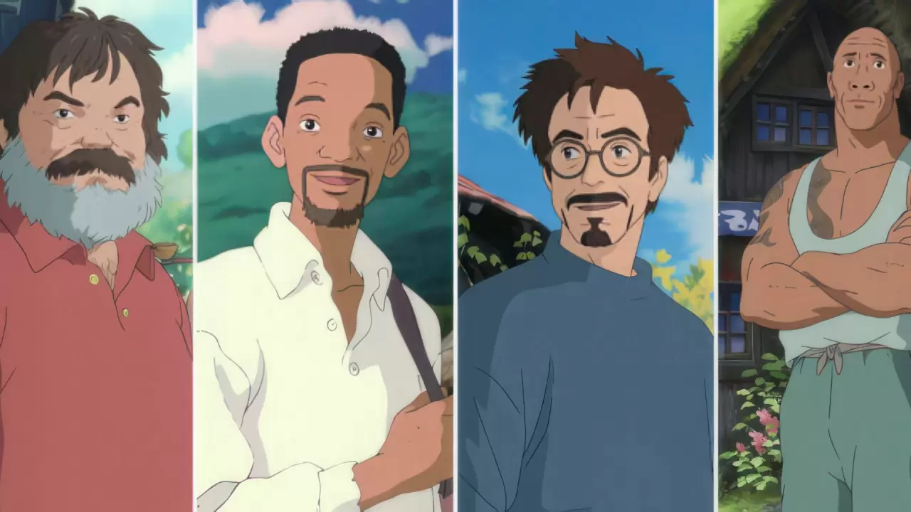 Зендея, Канье Уэст и Криштиану Роналду в аниме Ghibli